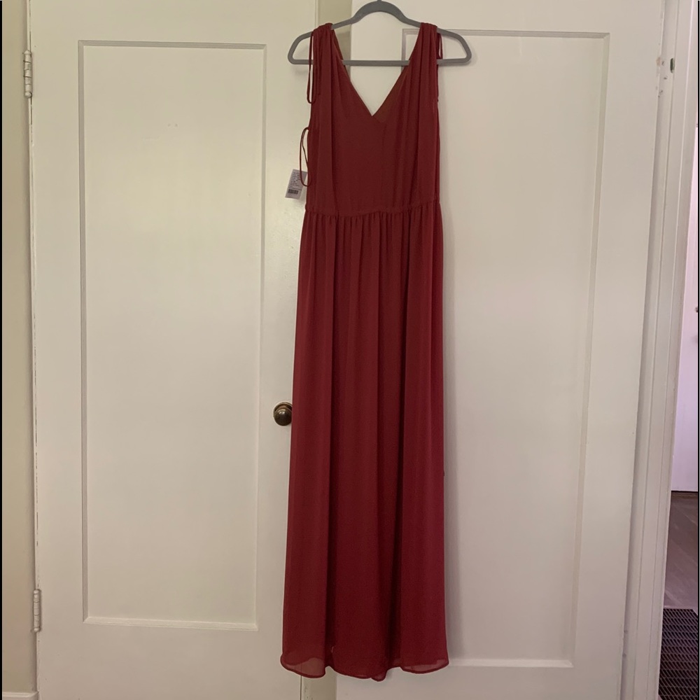 Nouvelle Amsale Double V Bridesmaid Dress NWT